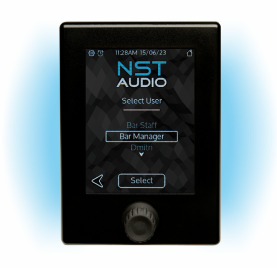 Interface tactile de contrôle murale Ethernet processeurs NST Noir 