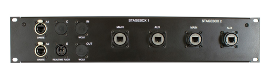 Plaque 2U Cat5 pour 2 Stage box