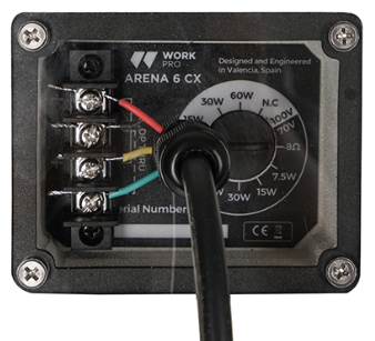 Enceinte coax passive IP54 LF 6 pouces+HF 300W/8Ohms-60W/100V gris