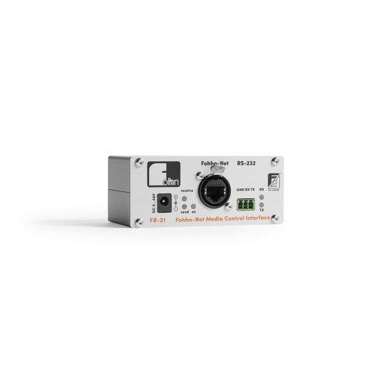 Interface RS-232 vers RJ45 pour contrôle des appareils Fohhn Net