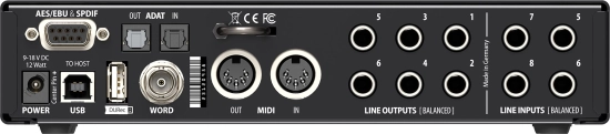 Fireface-Interface audio USB, 40 canaux, 192 kHz RME