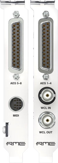 Interface audio PCIe, 32 canaux, 192 kHz, AES/EBU - RME