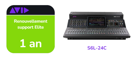 Renouvellement support Elite Live de 1 ans pour S6L-24C