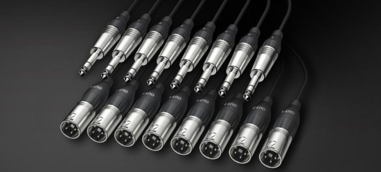 Cable 8x TRS 6,35 <> 8x XLR male 2m