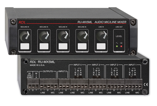 Mélangeur 5 canaux - RDL RU-MX5ML