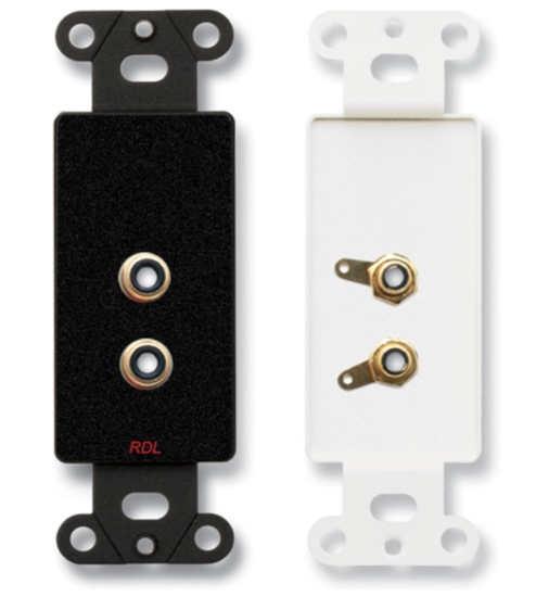 Plaque équipée de deux prises RCA RDL DB-PHN2