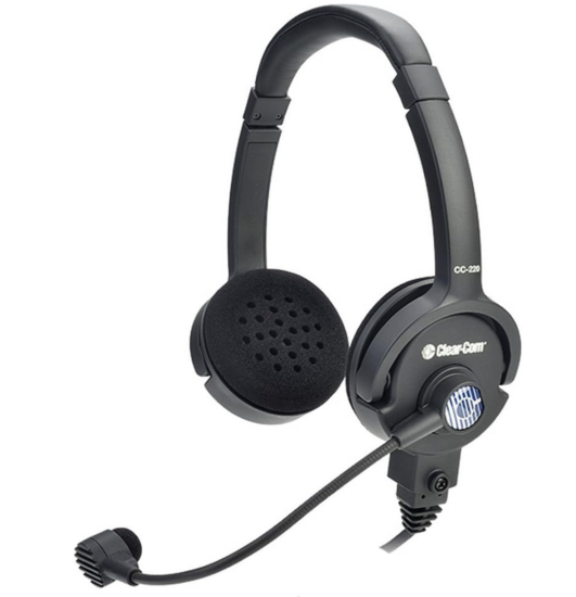 Combiné micro/casque 2 oreillettes - Clear-Com CC-220-X5