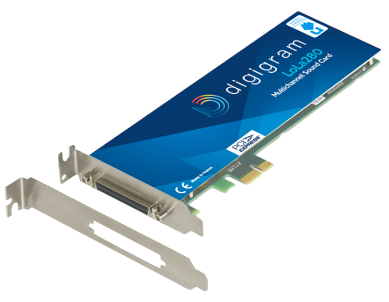 Carte PCIe, 8 In & 2 Out analog. Digigram (Cable non inclus)