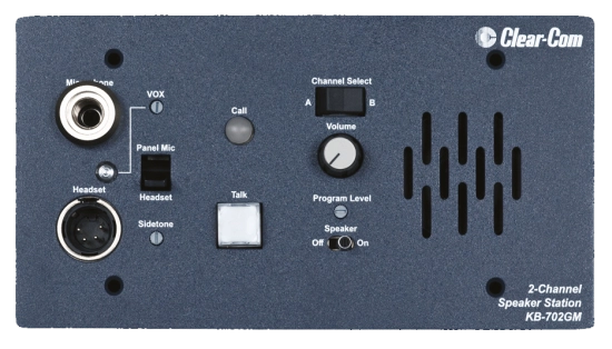 Poste haut-parleur intérieur avec embase jack - Clear-Com KB-702GM