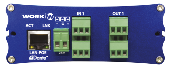 Interfaces audio PoE Dante 2 in - 2 out- WORK DD2