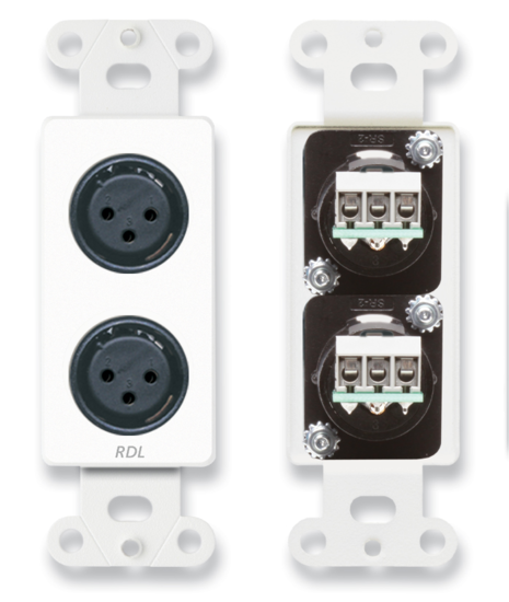 Plaque 2 x XLR3 femelle/femelle - RDL D-XLRF