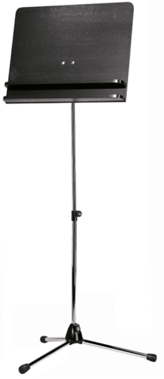 Pupitre d'orchestre avec plateau bois - noir