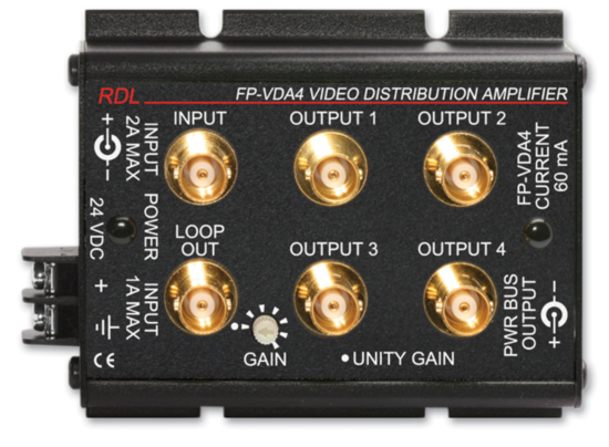 Amplificateur de distribution vidéo NTSC/PAL - RDL FP-VDA4
