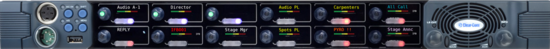 V-Series New IrisX panel 1RU 12 rotary XLR4 Clearcom