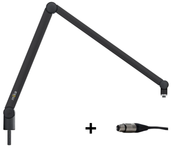 Bras support micro "noir" (107,5 cm) - XL,  équipé XLR3, Yellowtec