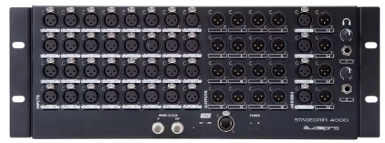 Rack de scène 32x16 + 8 x IO AES