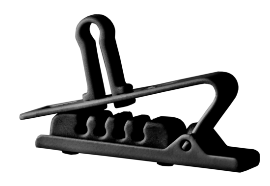 Pince crocodile noire pour micro lavalier (Pack 5 pcs)