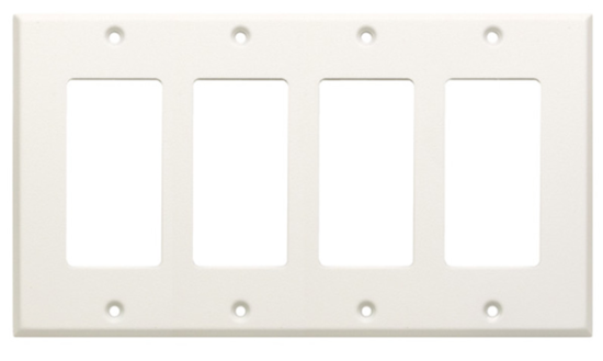 Couvercle enjoliveur quadruple poste blanc - RDL CP-4