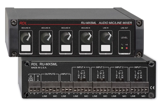 Mélangeur 5 canaux - RDL RU-MX5ML