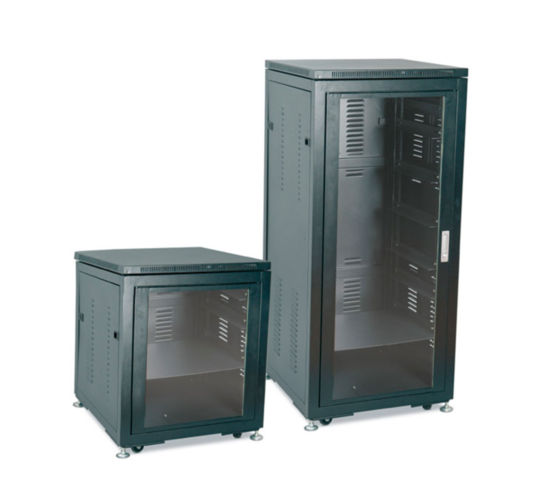 Baie d'installation, 19 pouces / 10U, porte, roulettes, prof. 430mm