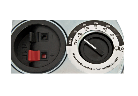 Plafonnier 2 voies 5+0,5, 20W/8O-100 V blanc  - Work IC 511T