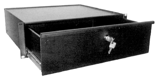 Tiroir coulissant 3U pour rack 19 pouces avec serrure