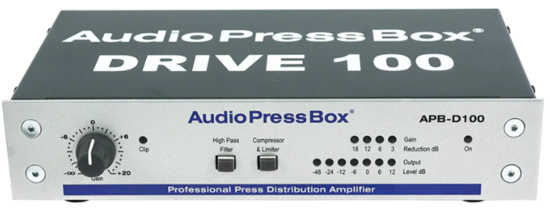 Driver portable 1xIn/2xLink Out pour 6 expanders, AudioPressBox