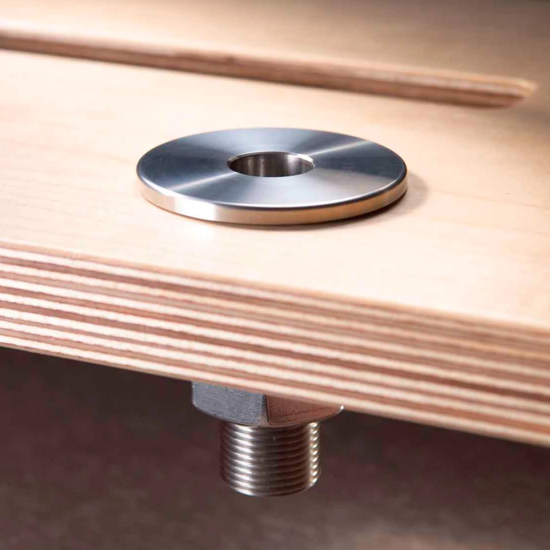 Embase à encastrer dans une table pour support micro Yellowtec