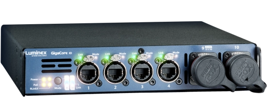 GigaCore 10 (Neutrik QUAD MMF + POE) - Luminex