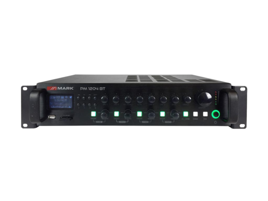 Mélangeur amplifié 4 zones,  max 120W/100V, 3 mic, 3 line + BT