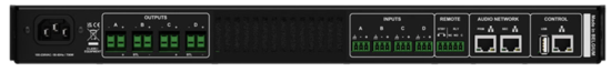 Ampli, DSP, 4x700W/2-4, 500W/8 Ohms -140W/100 V Version Dante-  APEX