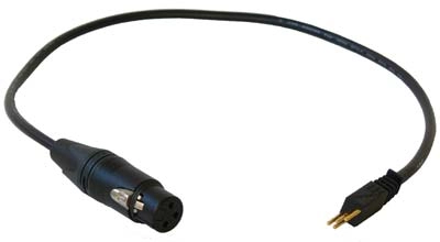 GXK313/60F - Câble adaptateur XLR femelle 60 cm noir Ghielmetti