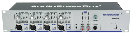 Driver rackable actif 4xIn XLR/2x2 Link, AudioPressBox 