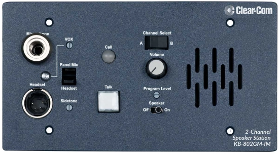 Poste haut-parleur, avec embase jack & micro - Clear-Com KB-802GM-IM