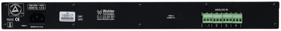 Moniteur audio 4 entrée niveau ligne, 19 1U Wohler