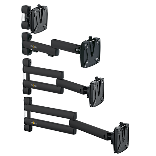 Bras support écran noir long. 45 cm Yellowtec
