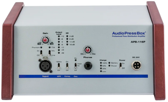Boitier de presse portable premium 1xIn/16xOut XLR, AudioPress