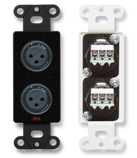 Plaque 2 x XLR3 femelle/femelle - RDL DB-XLRF