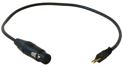GXK313/60F - Câble adaptateur XLR femelle 60 cm noir Ghielmetti