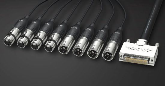 Cable Sub-D 25 <> 4x XLR M 4x XLR F, Tascam, AES/EBU, 1m