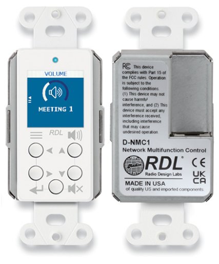 Télécommande murale réseau Dante avec écran LCD - D-NMC1