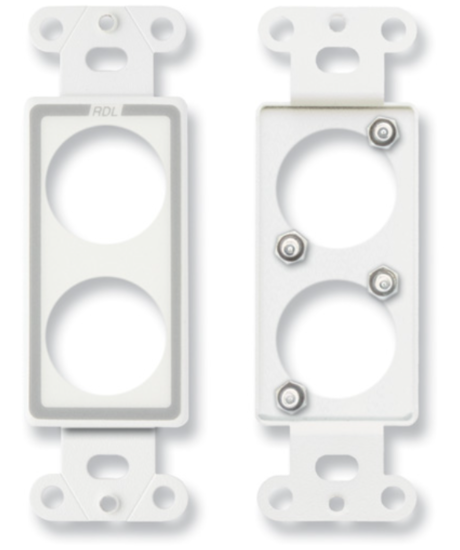 Plaque double blanche pour deux embases - RDL D-D2