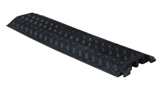 Passage de câble clipsable 1 m. - protection 10 t. - 2 canaux, noire