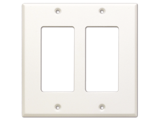 Couvercle enjoliveur double poste blanc - RDL CP-2