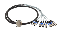 Câble analogique & AES, 4m 5 XRL-F + 3 XLR-M pour TM3 RTW