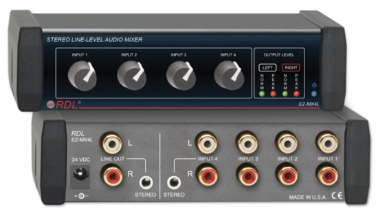 Mélangeur 4 canaux niveau ligne - RDL EZ-MX4LX