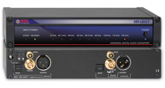 Convertisseur audio numérique universel AES/EBU, coax./opti. S/PDIF, 