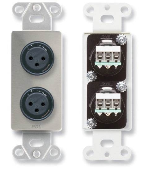 Plaque 2 x XLR3 femelle/femelle - RDL DS-XLRF
