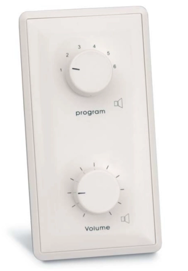 Contrôleur mural de volume - max 6W/100V  + sélecteur 6 positions 