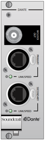 Carte Vi local rack - DANTE